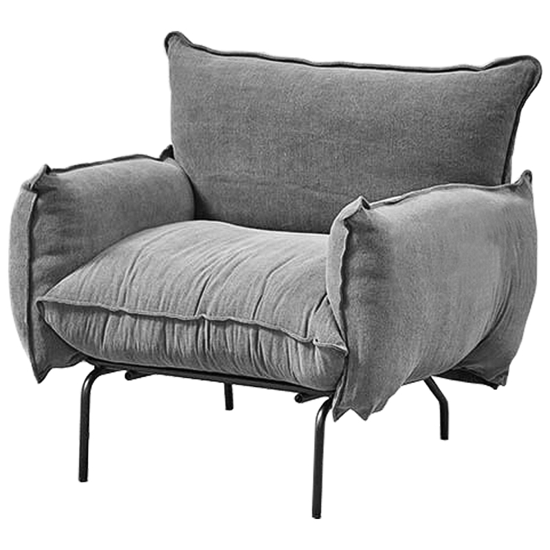 Кресло Elsa Armchair Gray Серый Черный в Нижнем Новгороде | Loft Concept 