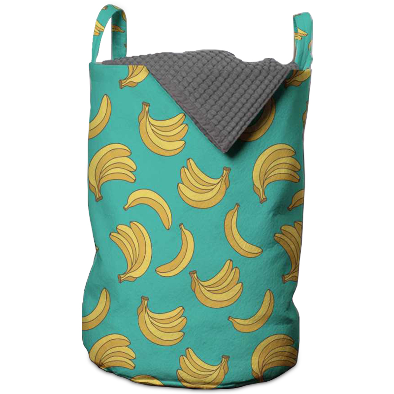 Корзина Bananas Pattern Basket Бирюзовый Желтый в Нижнем Новгороде | Loft Concept 