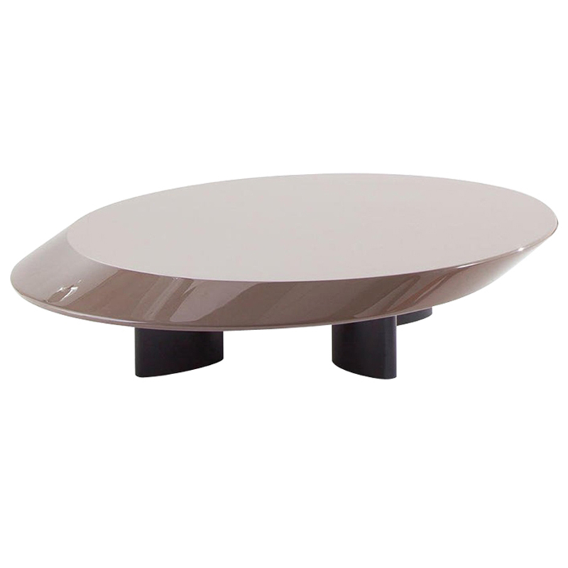 Кофейный стол Ellipse Grey Glossy Coffee Table Серый Черный в Нижнем Новгороде | Loft Concept 