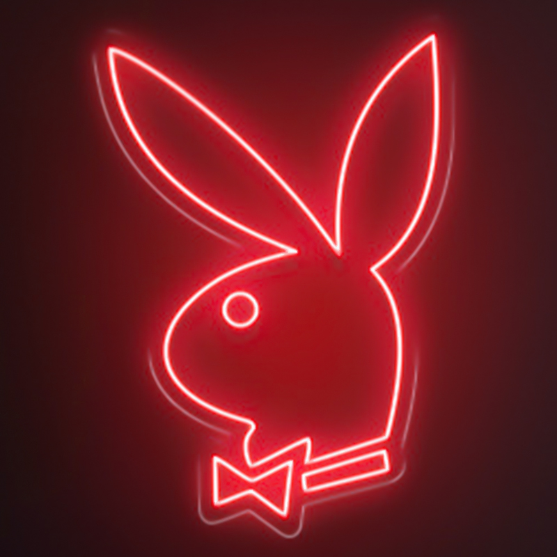 Неоновая настенная лампа Playboy Bunny Neon Wall Lamp Розовый Красный Синий Белый Зеленый Фиолетовый в Нижнем Новгороде | Loft Concept 