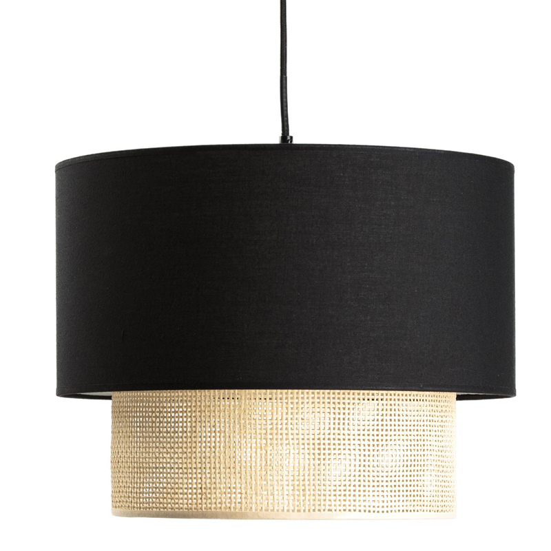 Подвесной светильник Ottar Wicker Black lampshade Бежевый Черный в Нижнем Новгороде | Loft Concept 