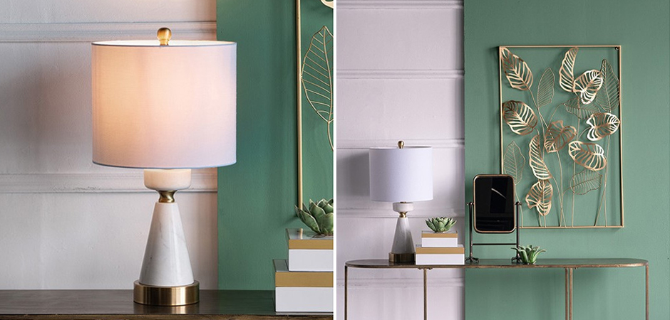 Настольная лампа с абажуром White Cone  - фото №1