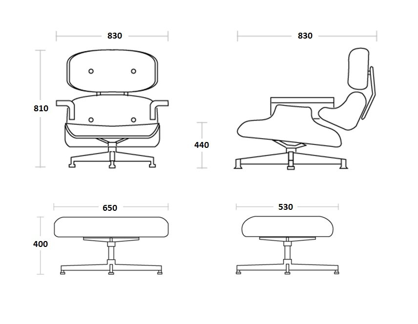 Кресло Eames Lounge Chair & Ottoman в Нижнем Новгороде