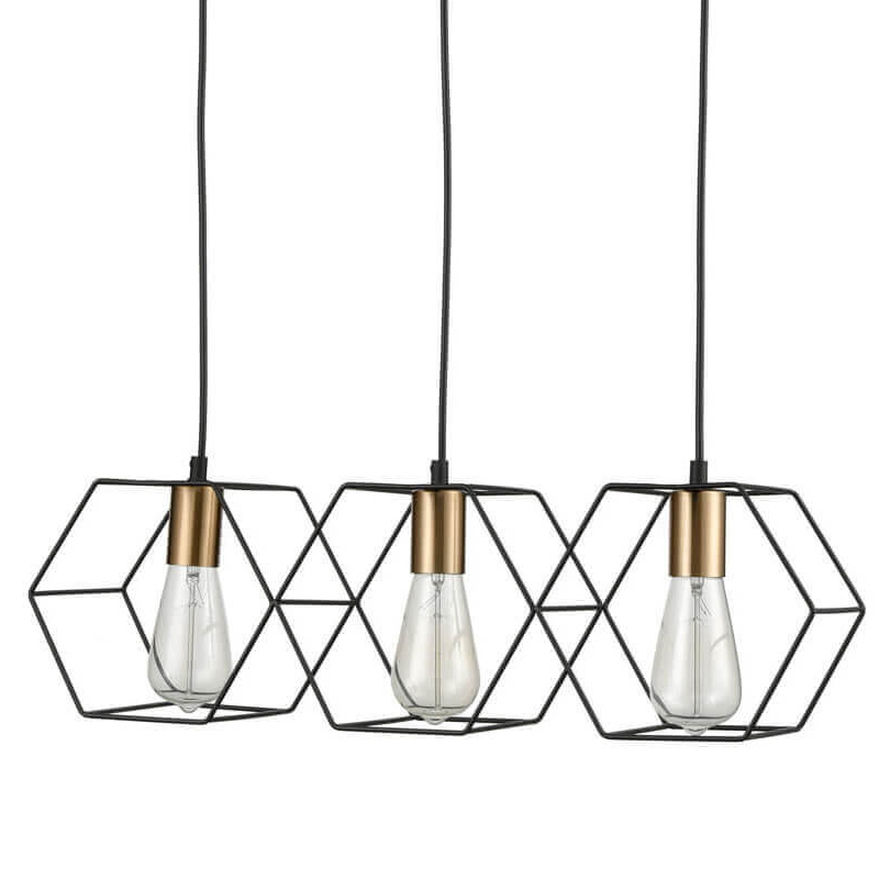 Люстра Loft Wire Cage Pendant 3 Черный в Нижнем Новгороде | Loft Concept 