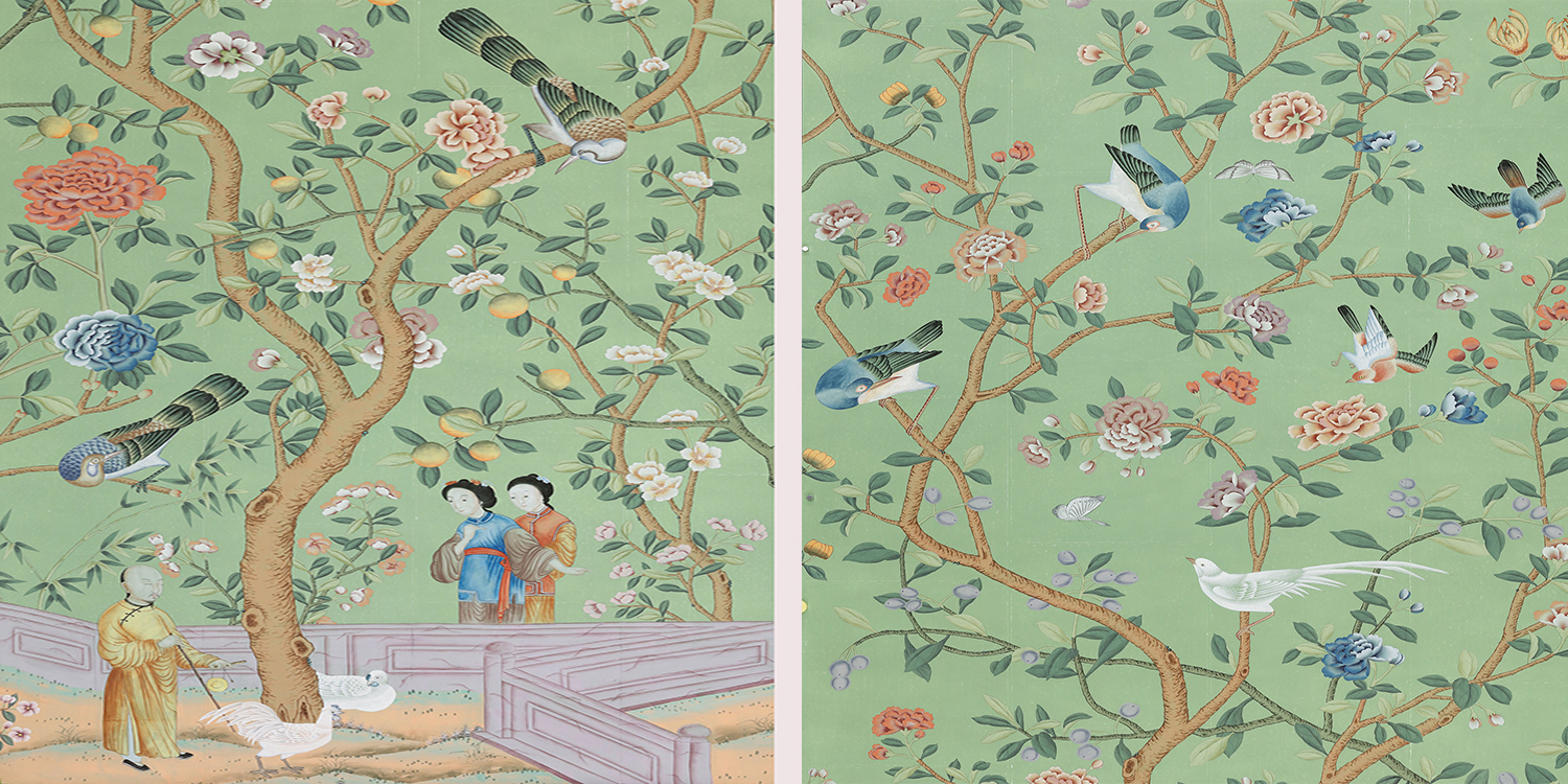 Обои ручная роспись Abbotsford Emerald Green - фото №1