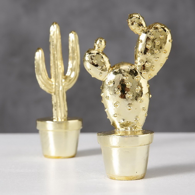 Набор статуэток Golden Cactus Figurine Золотой в Нижнем Новгороде | Loft Concept 