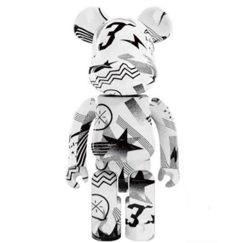 Статуэтка Bearbrick Li-Ning Fashion White Белый Черный в Нижнем Новгороде | Loft Concept 