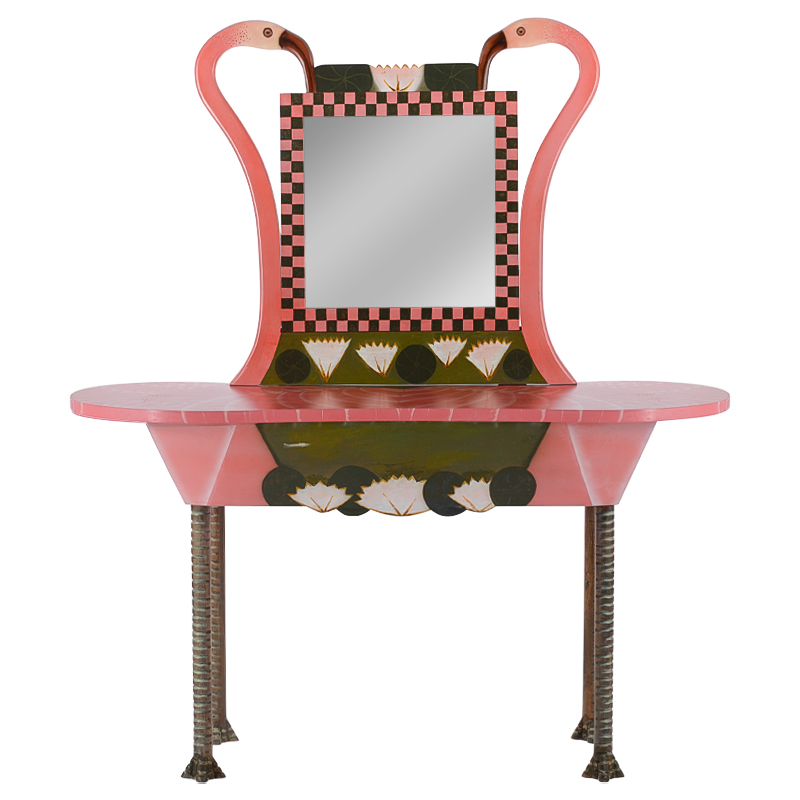 Трельяж Flamingos and Lotus Dressing Table Розовый Латунь в Нижнем Новгороде | Loft Concept 