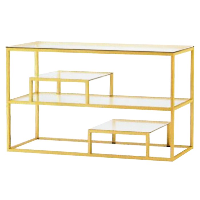 Консоль Step Console Gold Глянцевое золото Прозрачный (Transparent) в Нижнем Новгороде | Loft Concept 