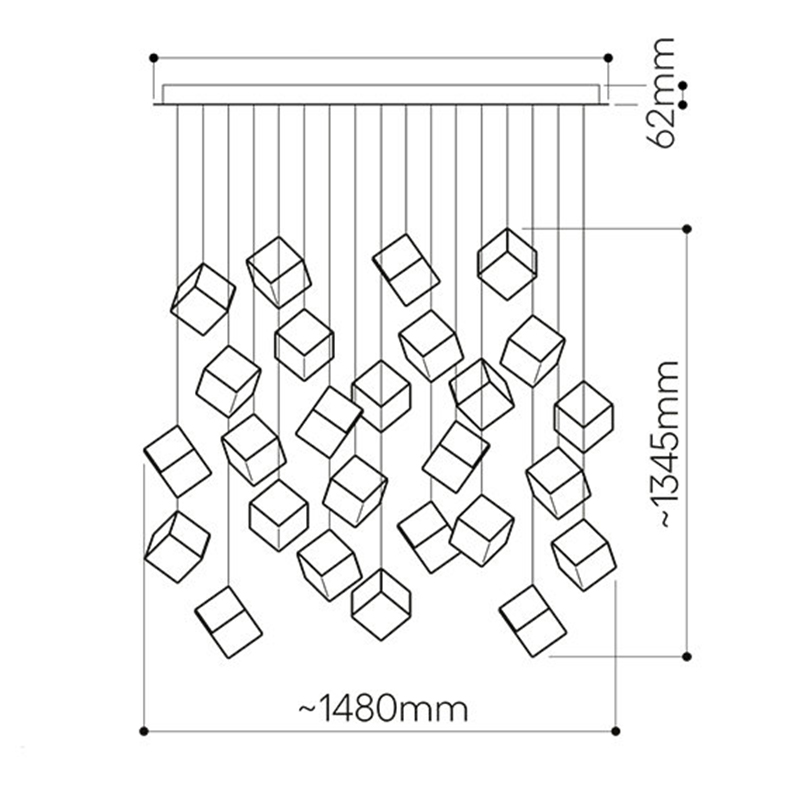 Люстра Pyrite Chrome 26 Rectangle в Нижнем Новгороде