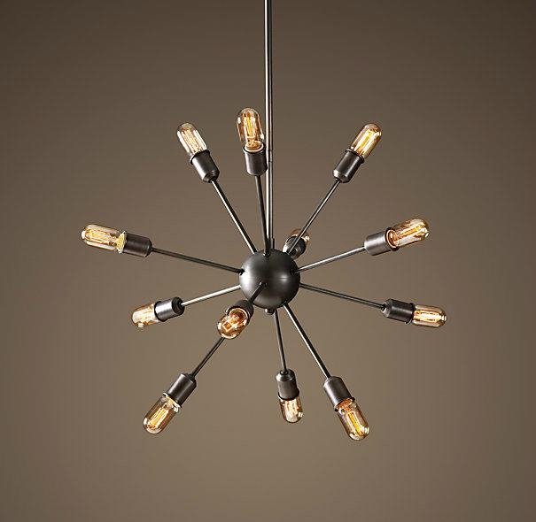 Люстра Loft Industrial Sputnik Chandelier 70 12 Черный в Нижнем Новгороде | Loft Concept 