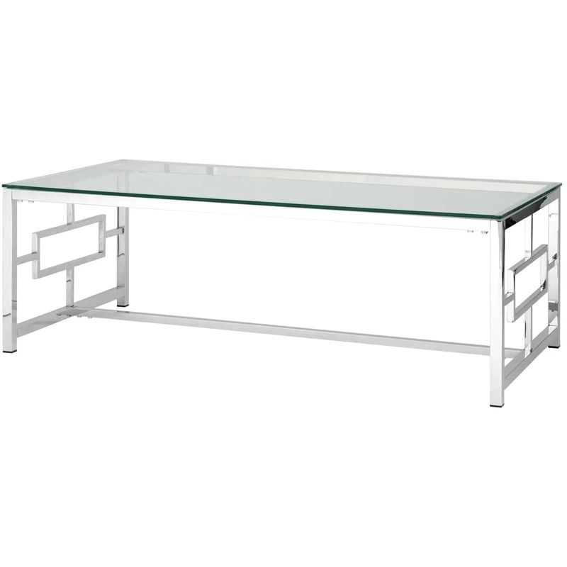 Столик кофейный Milan Tables Silver Серебряный Прозрачное Стекло в Нижнем Новгороде | Loft Concept 