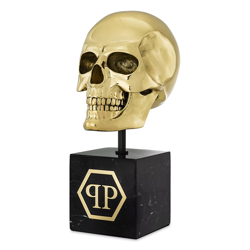 Статуэтка Philipp Plein Gold Skull L Черный Золотой в Нижнем Новгороде | Loft Concept 