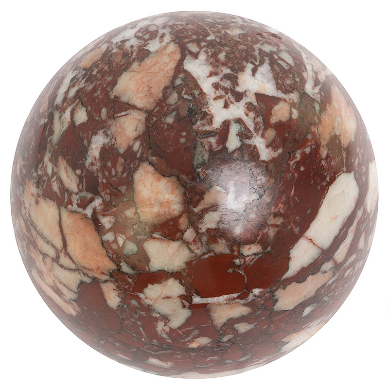 Шар декоративный из натурального камня Креноид Красный Natural Stone Spheres Коричневый Оранжевый Белый Красный в Нижнем Новгороде | Loft Concept 