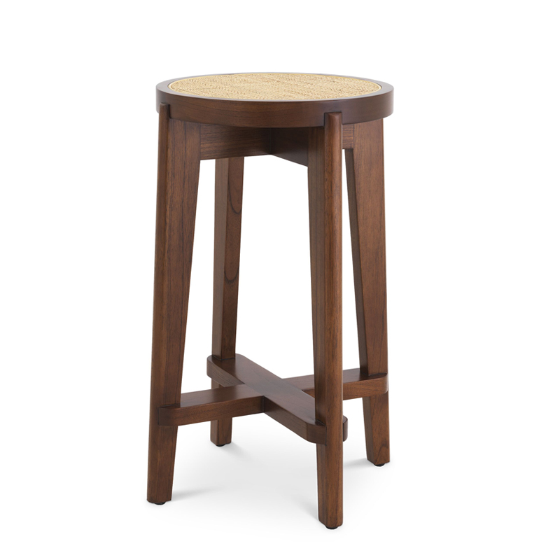 Полубарный стул Eichholtz Counter Stool Dareau brown Бежевый Коричневый в Нижнем Новгороде | Loft Concept 