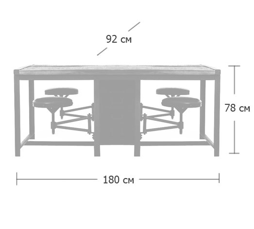 Большой рабочий стол Rupert Work Table Rustic в Нижнем Новгороде