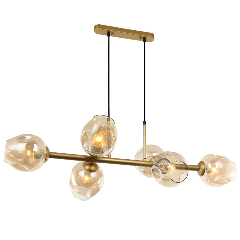 Люстра Branching Bubble Chandelier Line Gold Золотой Янтарь (Amber) в Нижнем Новгороде | Loft Concept 