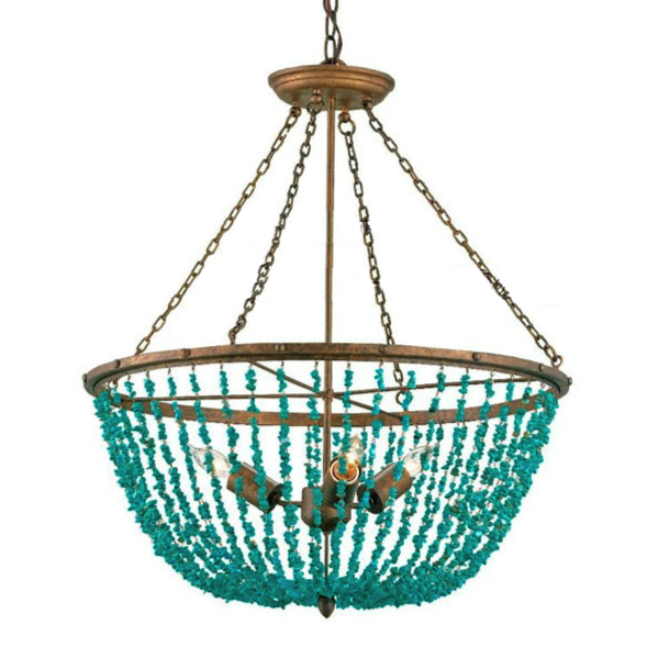 Люстра Turquoise Stone Chandelier Бирюзовый в Нижнем Новгороде | Loft Concept 