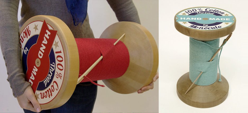 Дизайнерский табурет Thread Reel Wooden Stool - Loft-Concept в Нижнем Новгороде