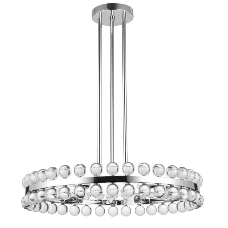 Sacramento Transparent Balls One Circle Chandelier Хром Прозрачный в Нижнем Новгороде | Loft Concept 