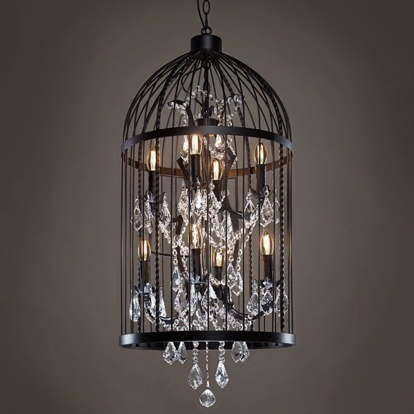 Люстра Steampunk Birdcage Chandelier 45 black Черный в Нижнем Новгороде | Loft Concept 