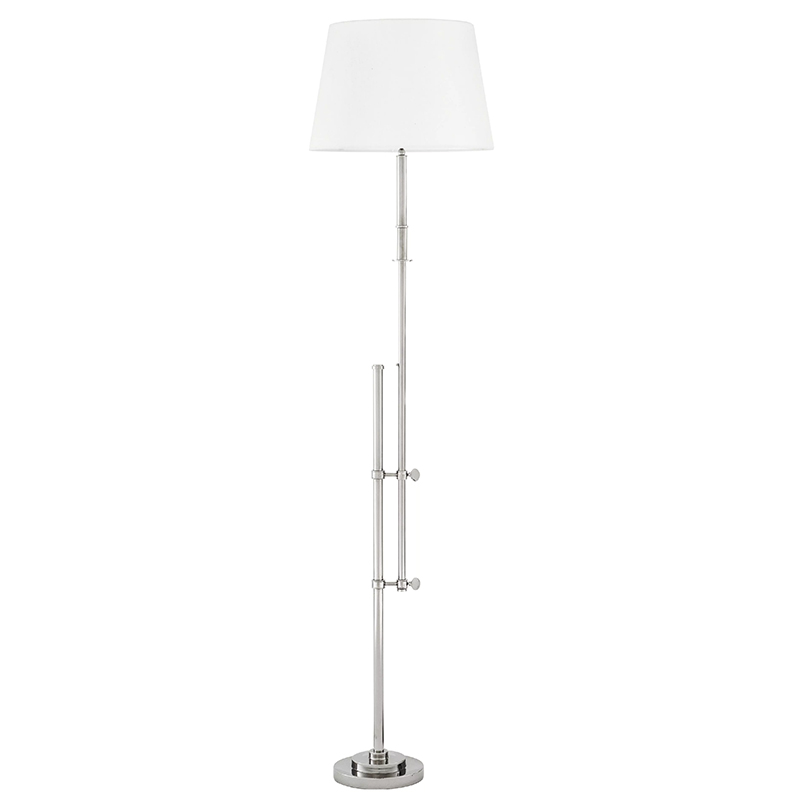 Торшер Eichholtz Floor Lamp Gordini Nickel Никель Белый в Нижнем Новгороде | Loft Concept 