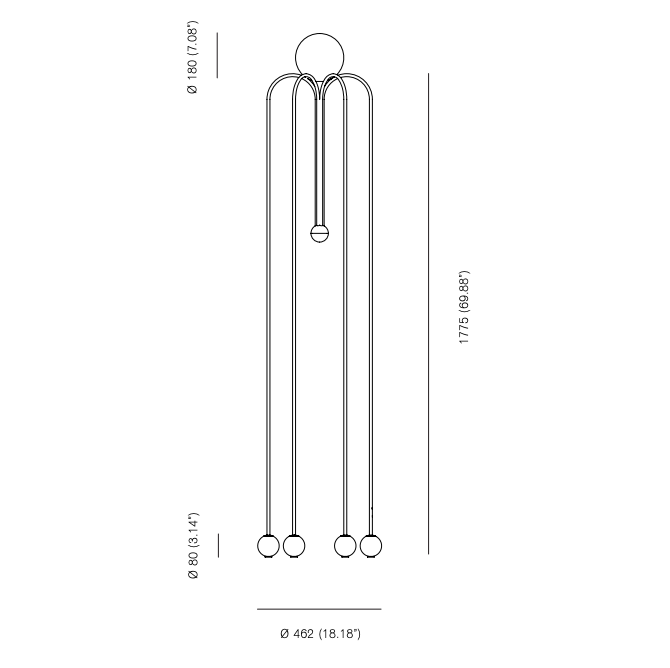 Торшер Michael Anastassiades Fontana Amorosa  Bellagio в Нижнем Новгороде