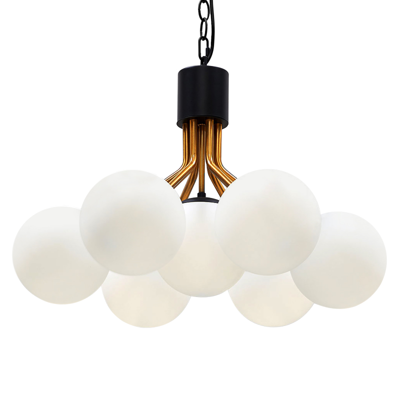 Люстра Berries Chandelier White Balloons Bronze Black 7 Белый Бронза Черный в Нижнем Новгороде | Loft Concept 