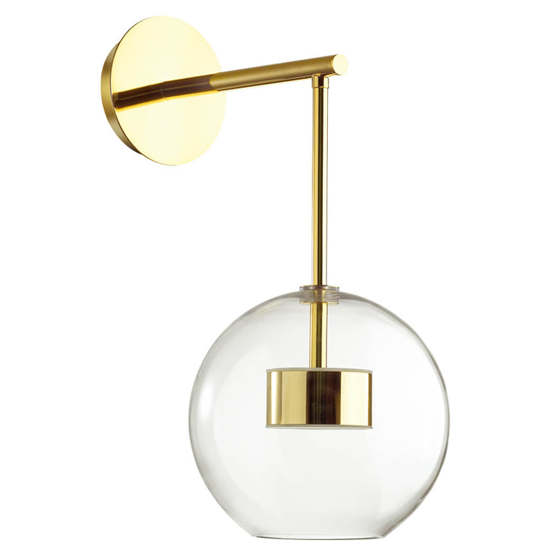 Бра Transparent Bubble Sconce gold Прозрачный Глянцевое золото в Нижнем Новгороде | Loft Concept 