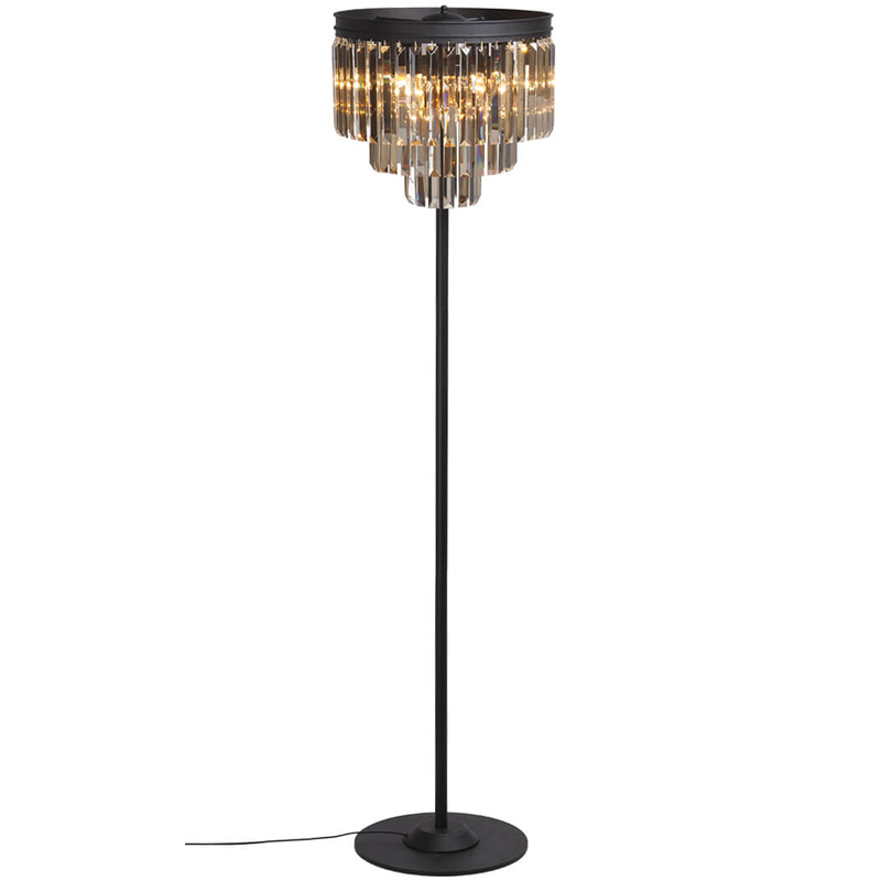 Торшер RH Odeon Amber GLASS Floor Lamp Стекло Амбер Черный в Нижнем Новгороде | Loft Concept 