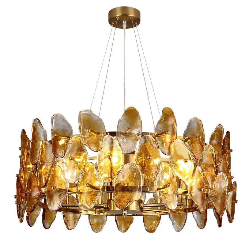 Люстра Amber Shells Chandelier Латунь Янтарь (Amber) в Нижнем Новгороде | Loft Concept 