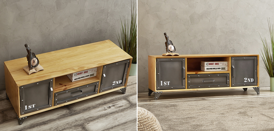 ТВ-тумба Loft Metal and Wood Double - Loft-Concept в Нижнем Новгороде