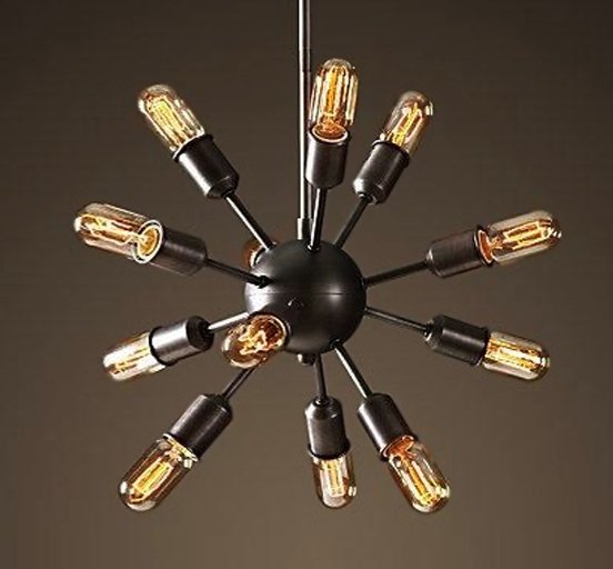 Люстра Loft Industrial Sputnik Chandelier 50 12 Черный в Нижнем Новгороде | Loft Concept 