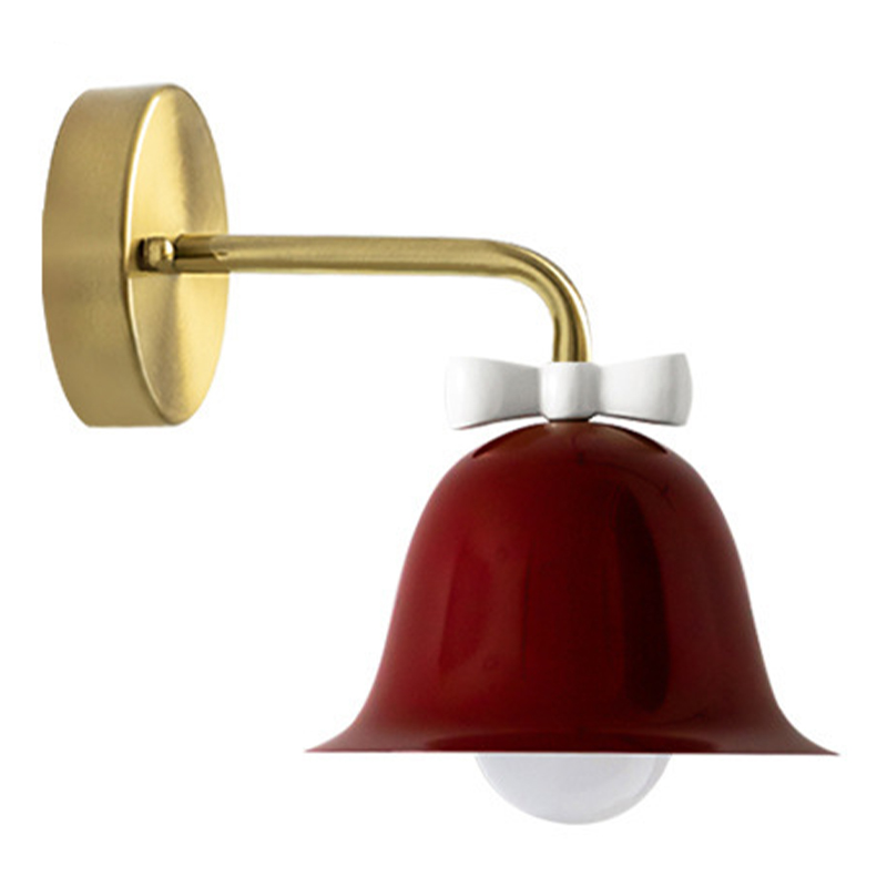 Бра Колокольчик Bell with Bow Red Wall Lamp Красный Красный Белый Золотой в Нижнем Новгороде | Loft Concept 