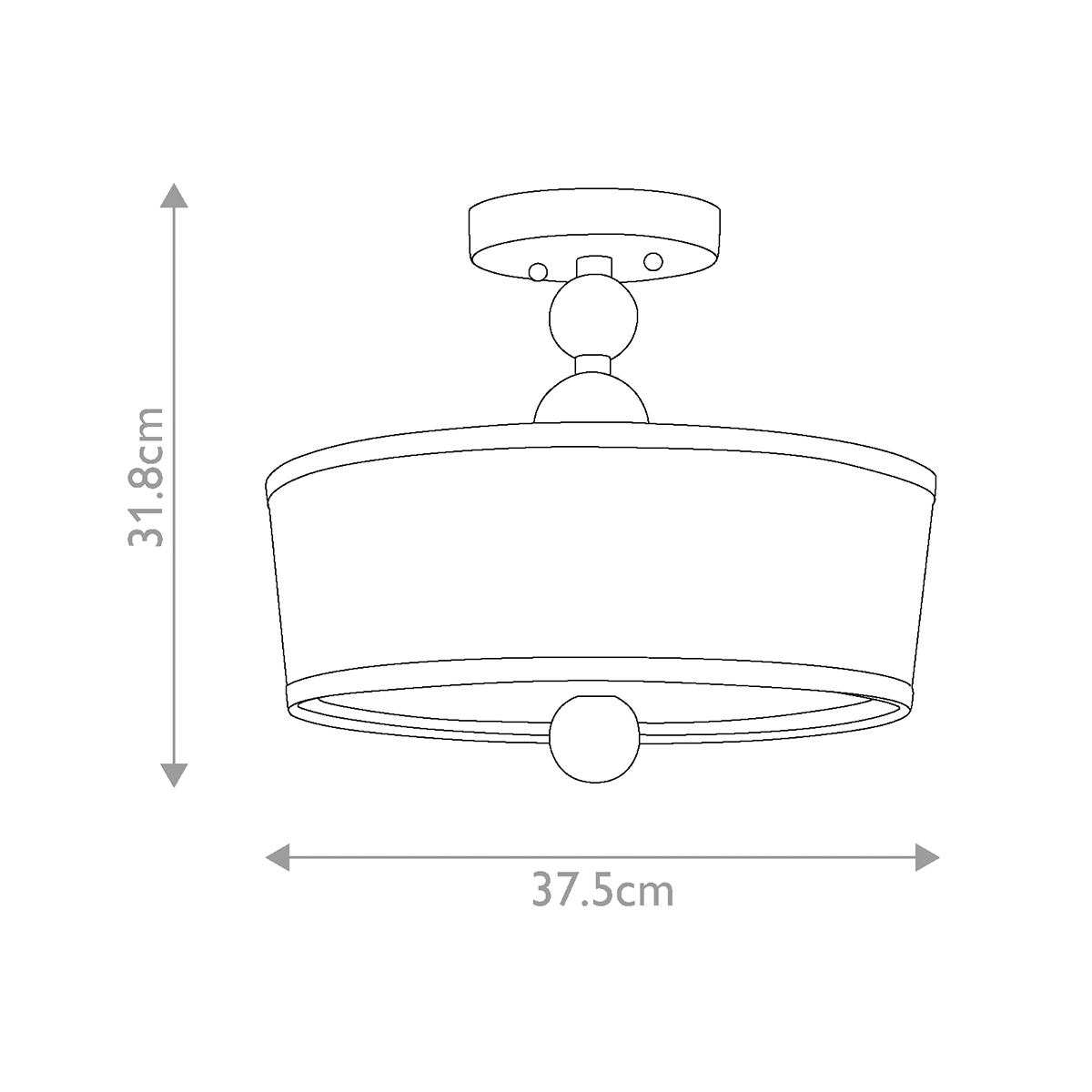 Потолочный светильник с белым цилиндрическим плафоном и шарообразными деталями Hinkley в Нижнем Новгороде