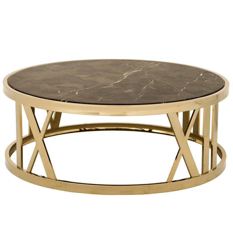 Кофейный стол Eichholtz Coffee Table Baccarat Глянцевое золото Коричневый в Нижнем Новгороде | Loft Concept 