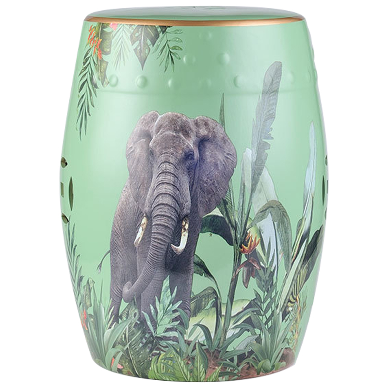 Керамический табурет Elephant Tropical Animal Ceramic Stool Green Прозрачный зеленый Серый Зеленый в Нижнем Новгороде | Loft Concept 