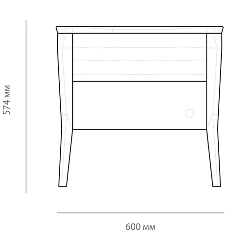 Тумба прикроватная из массива дуба с 2-мя ящиками Tasteful Furniture в Нижнем Новгороде