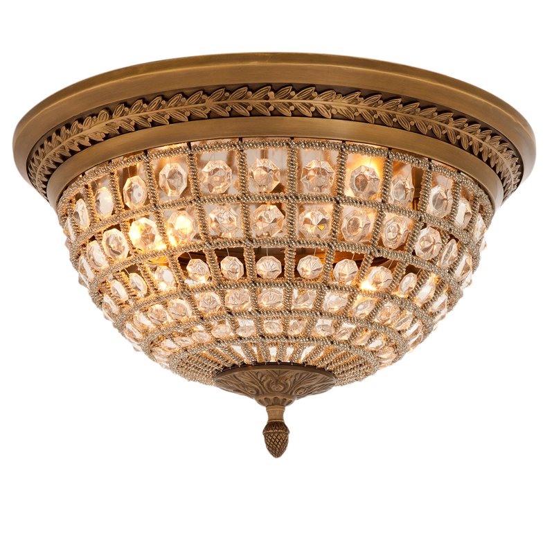 Потолочный светильник Ceiling Lamp Kasbah Antique Brass Латунь Античная полированная Прозрачное Стекло в Нижнем Новгороде | Loft Concept 