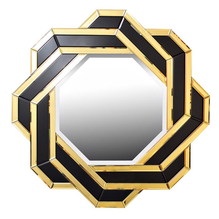 Зеркало Knot octagonal Black & Gold Mirror  в Нижнем Новгороде | Loft Concept 