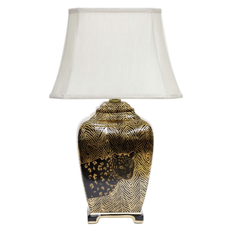 Настольная лампа Leopard Table lamp black and gold Черный Золотой Белый в Нижнем Новгороде | Loft Concept 