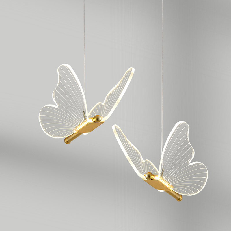 Butterfly Double Pendant Lamp D Прозрачный Латунь в Нижнем Новгороде | Loft Concept 