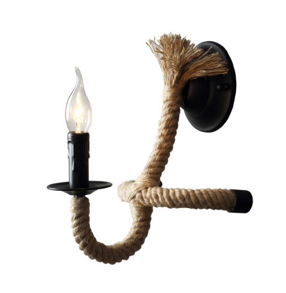 Бра Loft Rope Candle Bra Черный в Нижнем Новгороде | Loft Concept 