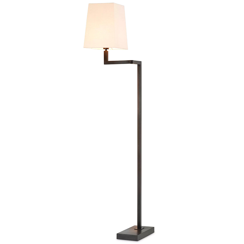 Торшер Eichholtz Floor Lamp Cambell Bronze Белый Темная бронза в Нижнем Новгороде | Loft Concept 