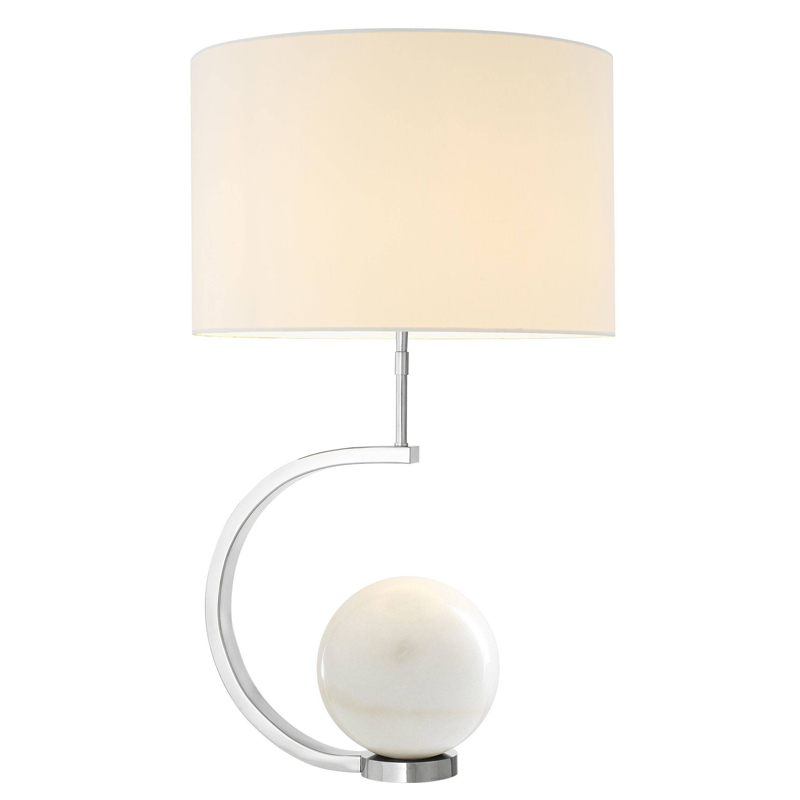 Настольная лампа Eichholtz Table Lamp Luigi white marble Белый Никель Белый Мрамор Bianco в Нижнем Новгороде | Loft Concept 