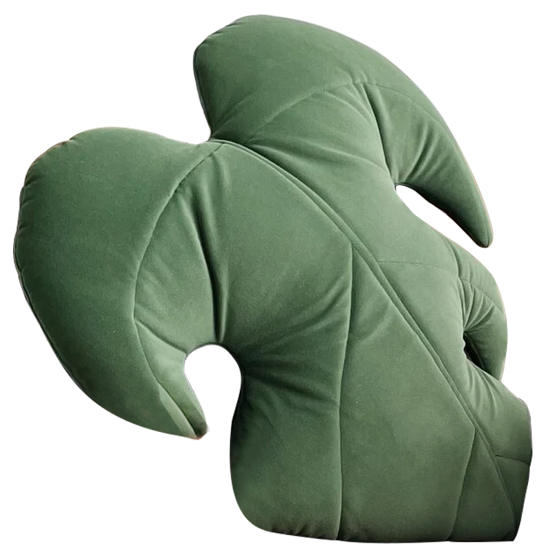 Декоративная подушка Botanical Cushion Monstera Зеленый в Нижнем Новгороде | Loft Concept 