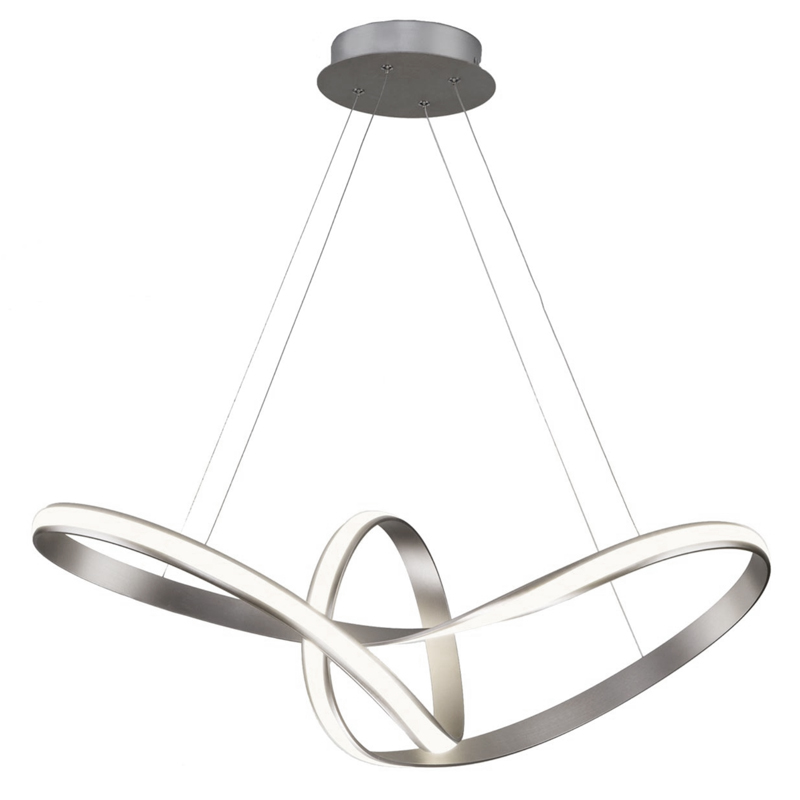 Люстра Mobius Strip Silver Chandelier Никель Сатин в Нижнем Новгороде | Loft Concept 