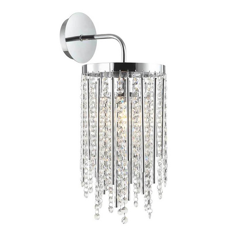 Бра Crystal Wind Chimes Chrome Wall Lamp Хром Прозрачный в Нижнем Новгороде | Loft Concept 