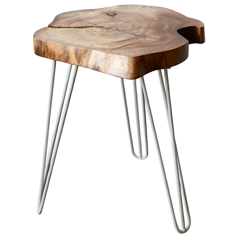 Приставной стол Frederic Industrial Metal Rust Side Table Древесина Белый в Нижнем Новгороде | Loft Concept 