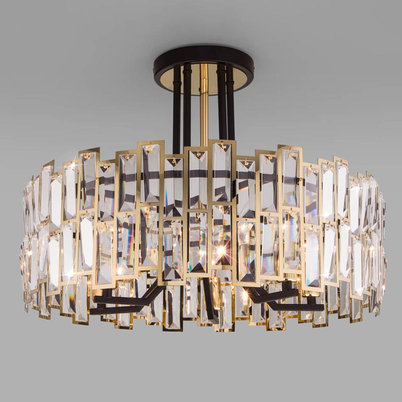 Потолочная люстра Darkness Chandelier gold 53 Черный Прозрачный (Transparent) Золотой в Нижнем Новгороде | Loft Concept 